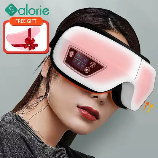Foldable Eye Massager Air Pressures Fatigue Relieve Vibration Hot Compress Heating Bluetooth Music